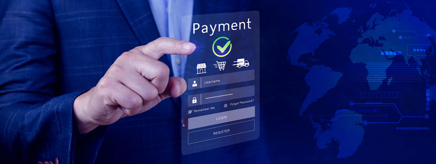 Digital online payment banner concept
