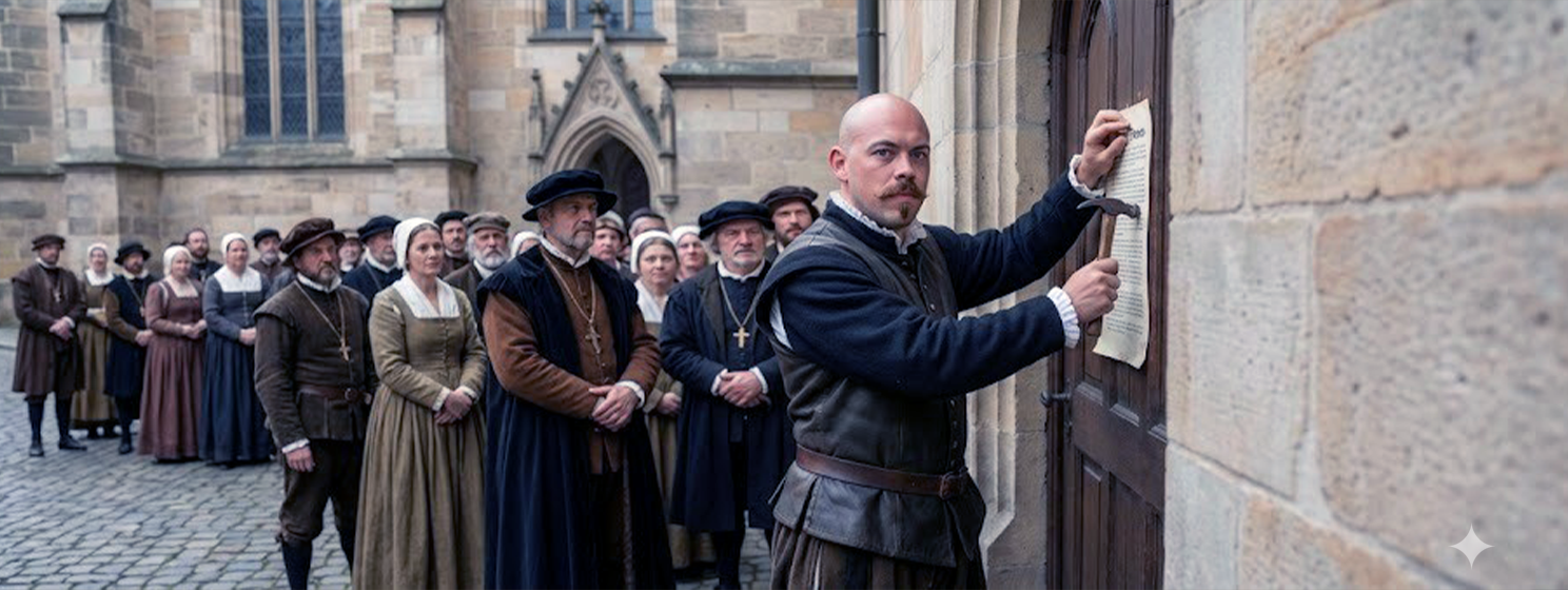 Reformation and the Bitcoin Genesis - Kurt Wuckert Jr. - AI generated banner