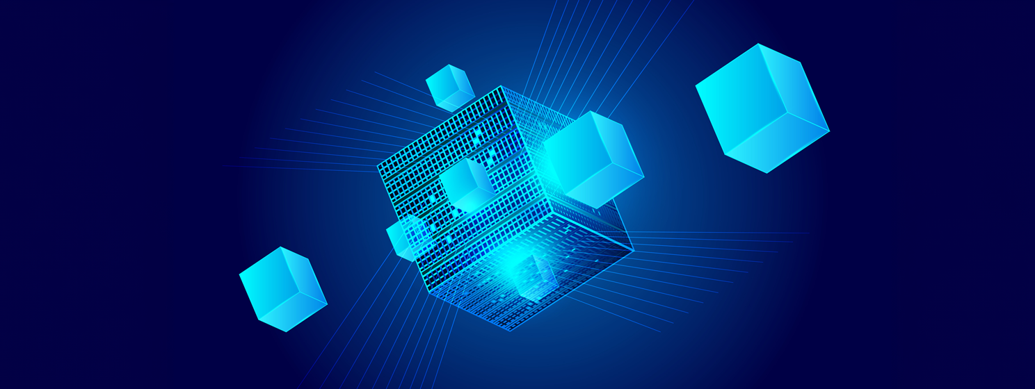 blockchain in mainstream banner concept