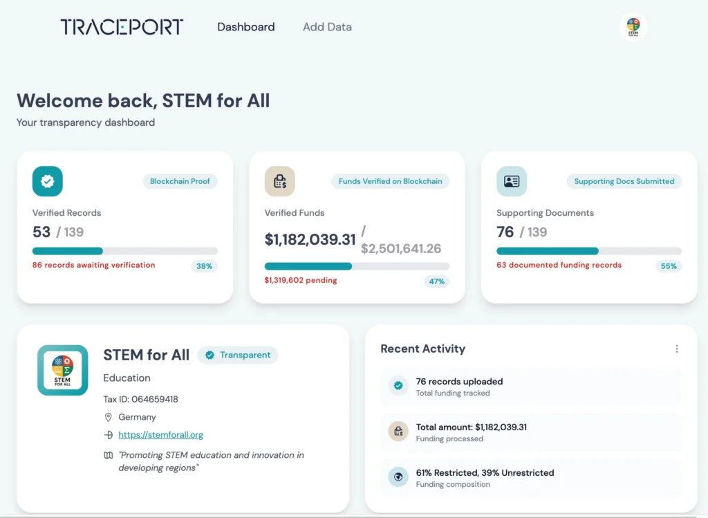Traceport screenshot