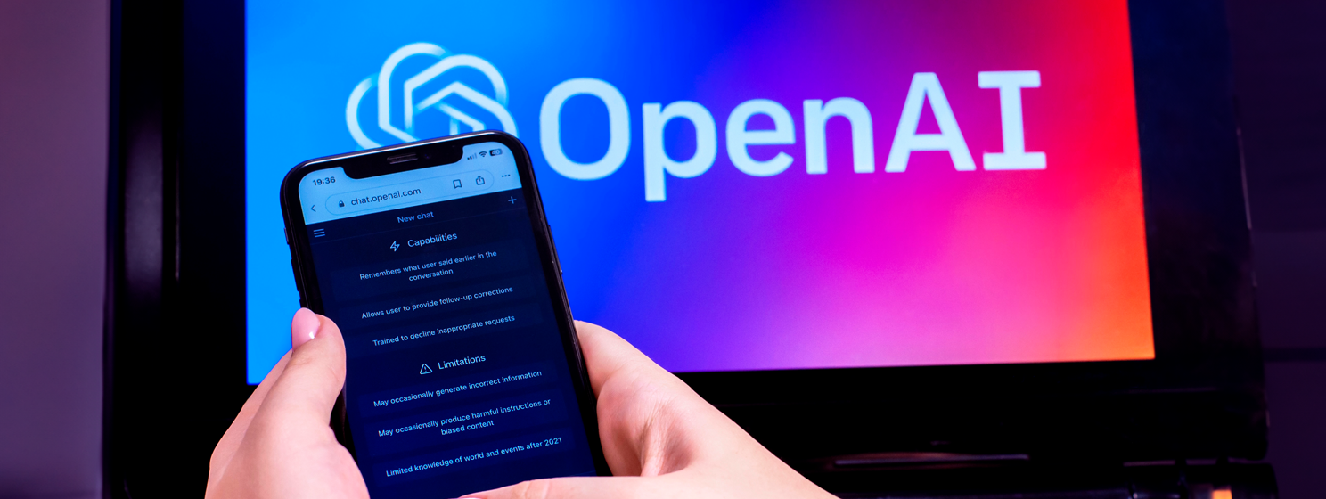 OpenAI logo on a mobile phone
