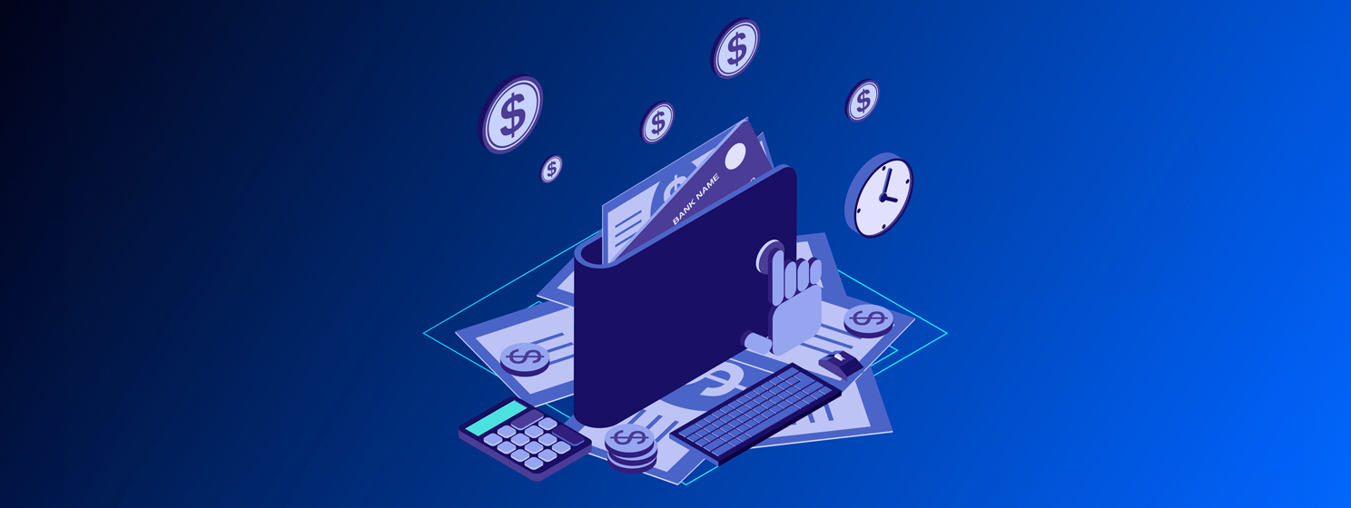 digital wallet illustration banner