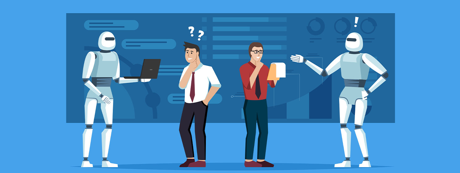 AI in workplace concept