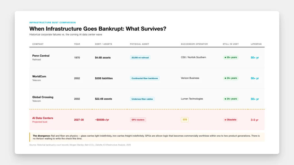 Infrastructure Bust Comparison data