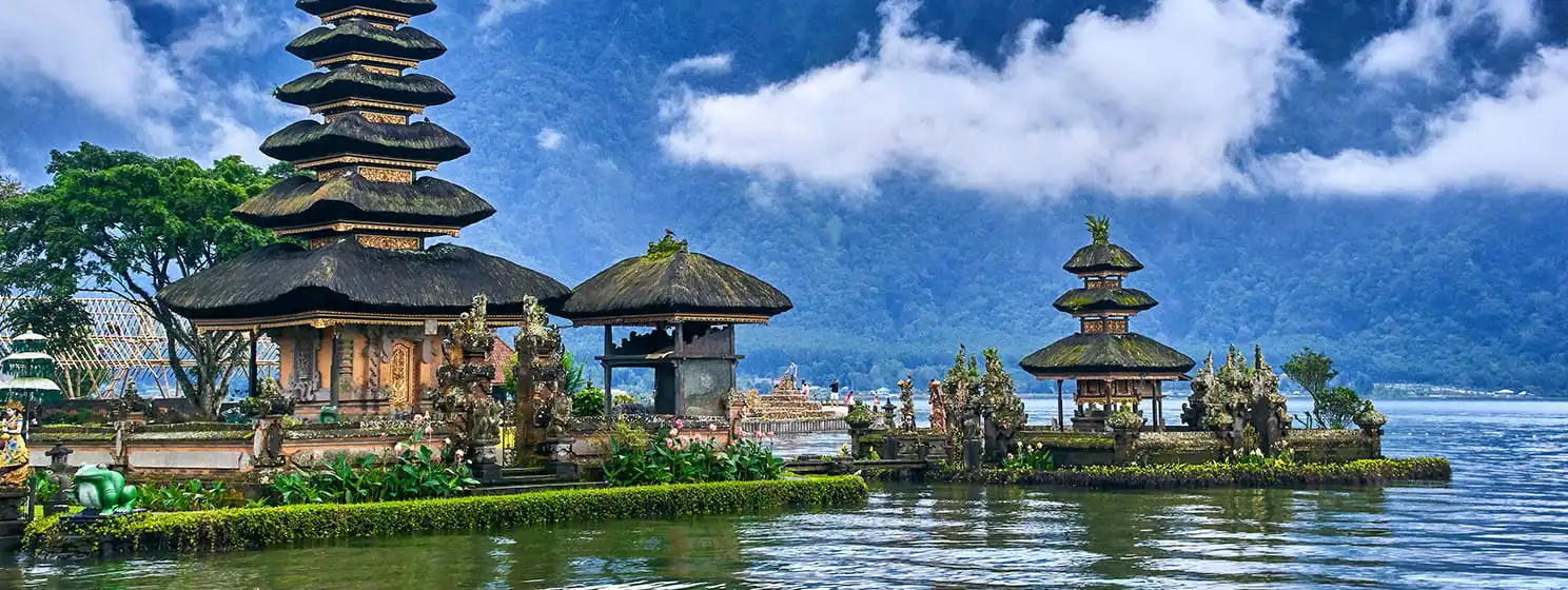 Pura Ulun Danu Beratan temple on Bali island, Indonesia
