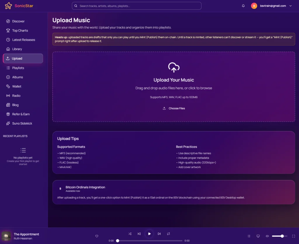 SonicStar - AI Music Platform