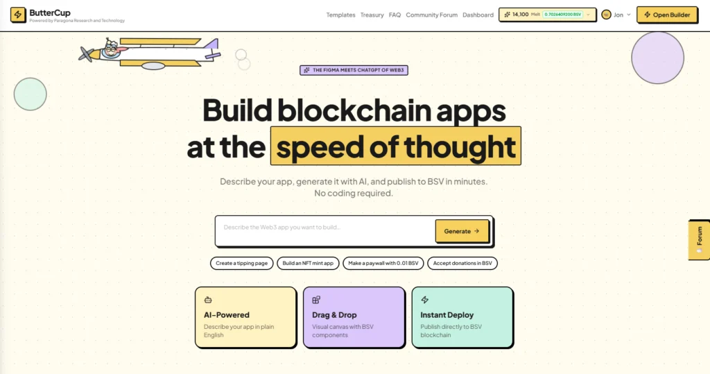 buttercup app - bsv