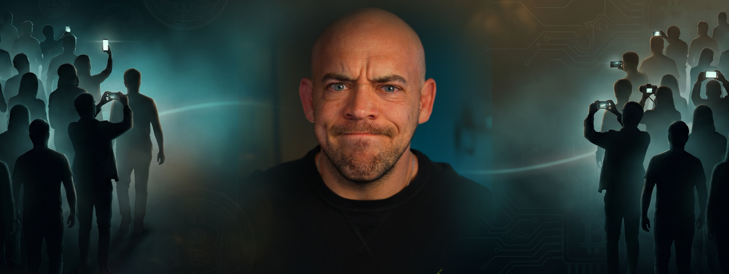 Bitcoin tourists and Bitcoin warriors - Kurt Wuckert Jr. - AI generated banner