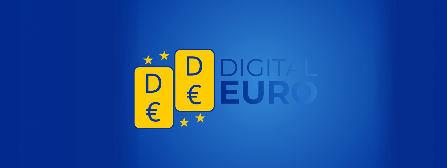 digital euro currency banner