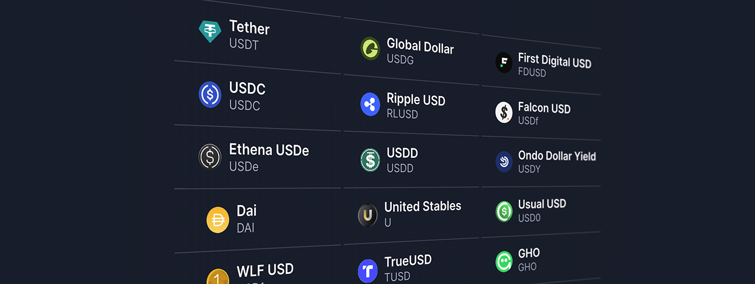 various crypto table