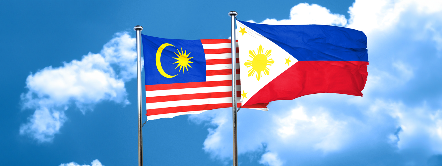 flags of Malaysia and Philippines