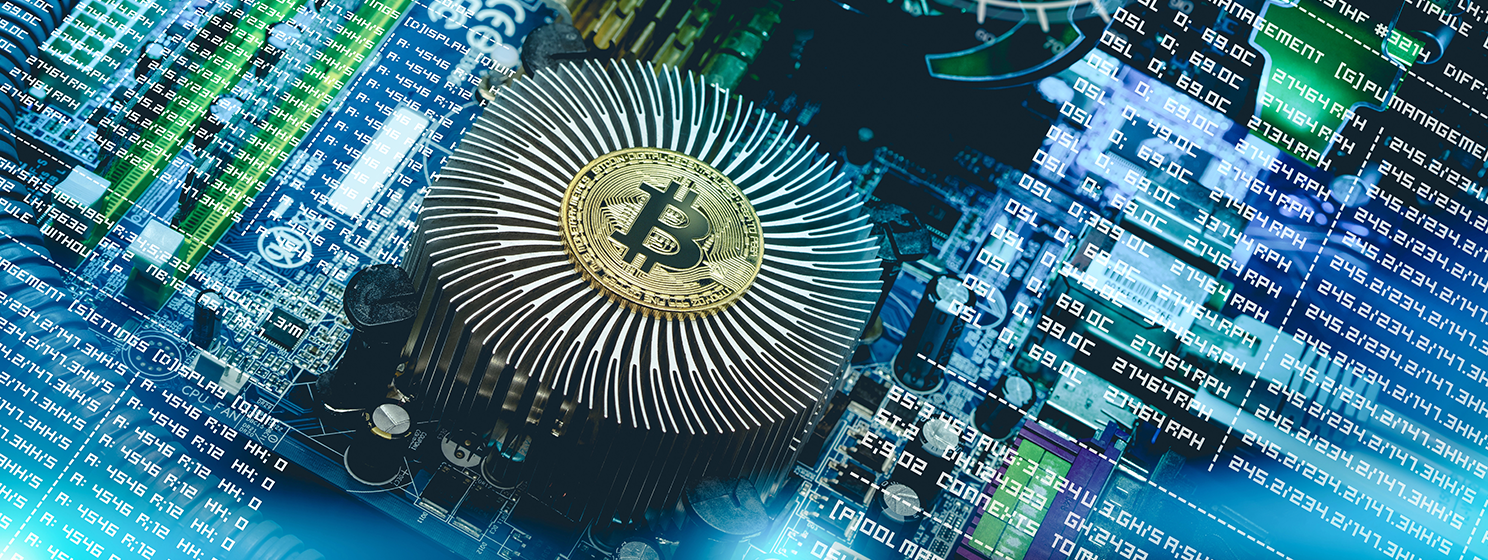 btc network, mining concept banner