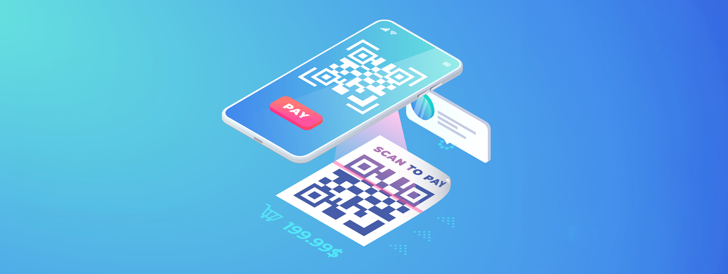 digital payments, scan to pay banner