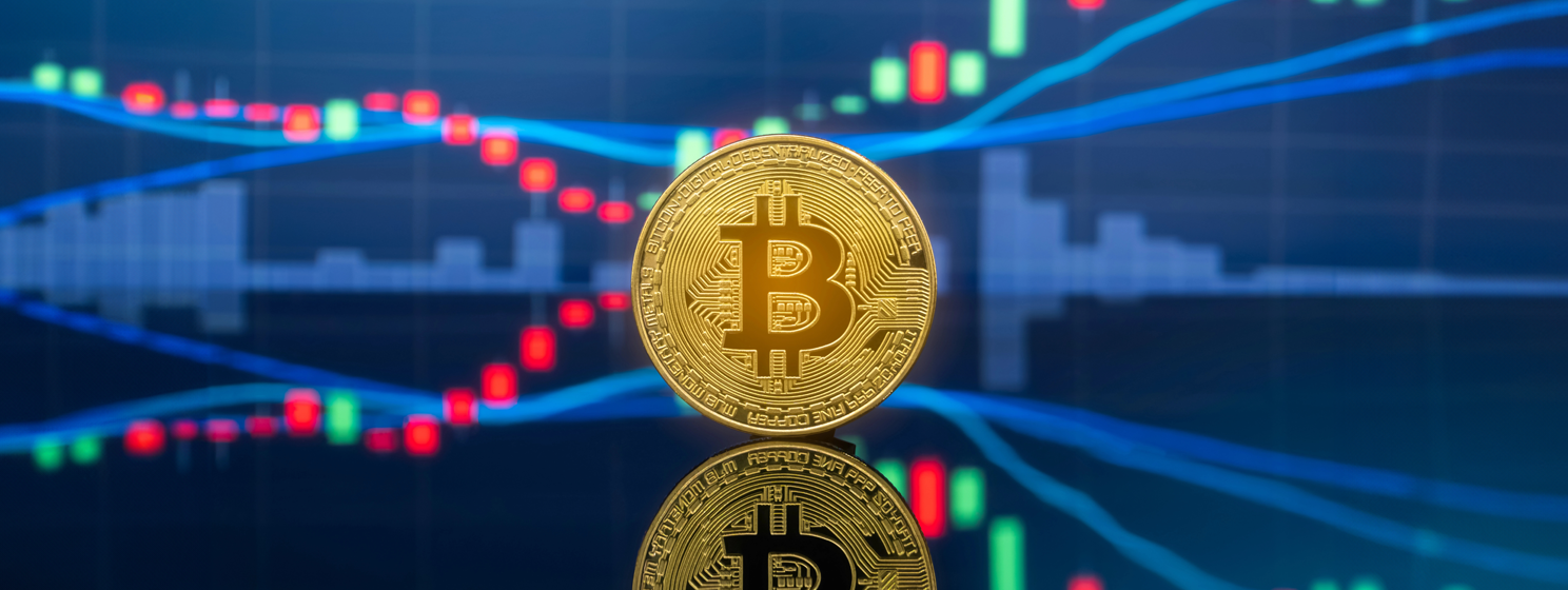 Bitcoin and cryptocurrency investment concept