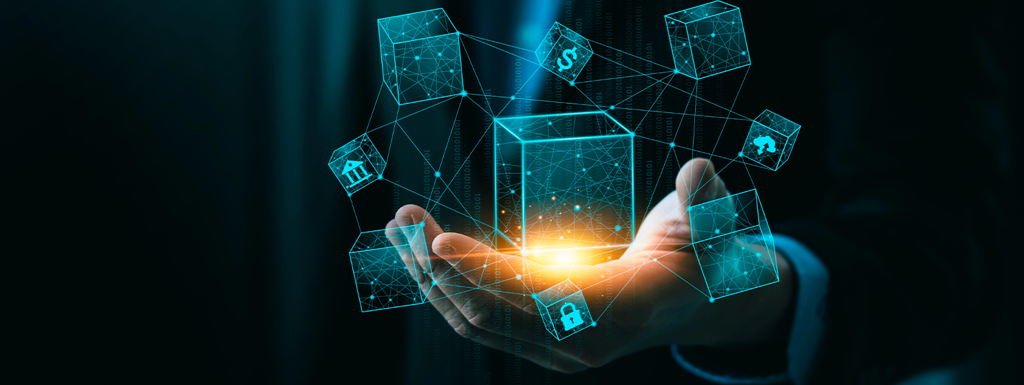 blockchain tech concept banner