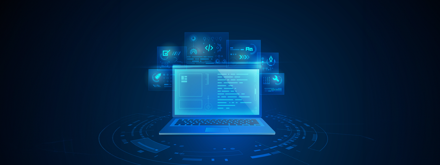 Concept of web development technology